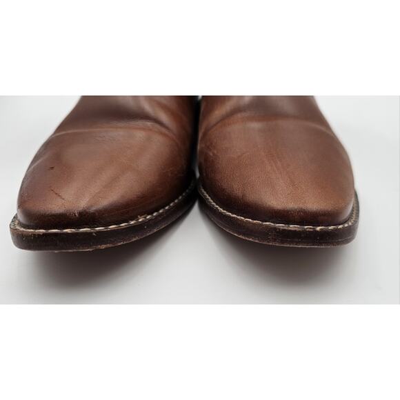 Madewell The Hollis English Saddle Brown Leather Ankle Boots F5108 Size 7 - Picture 5 of 13